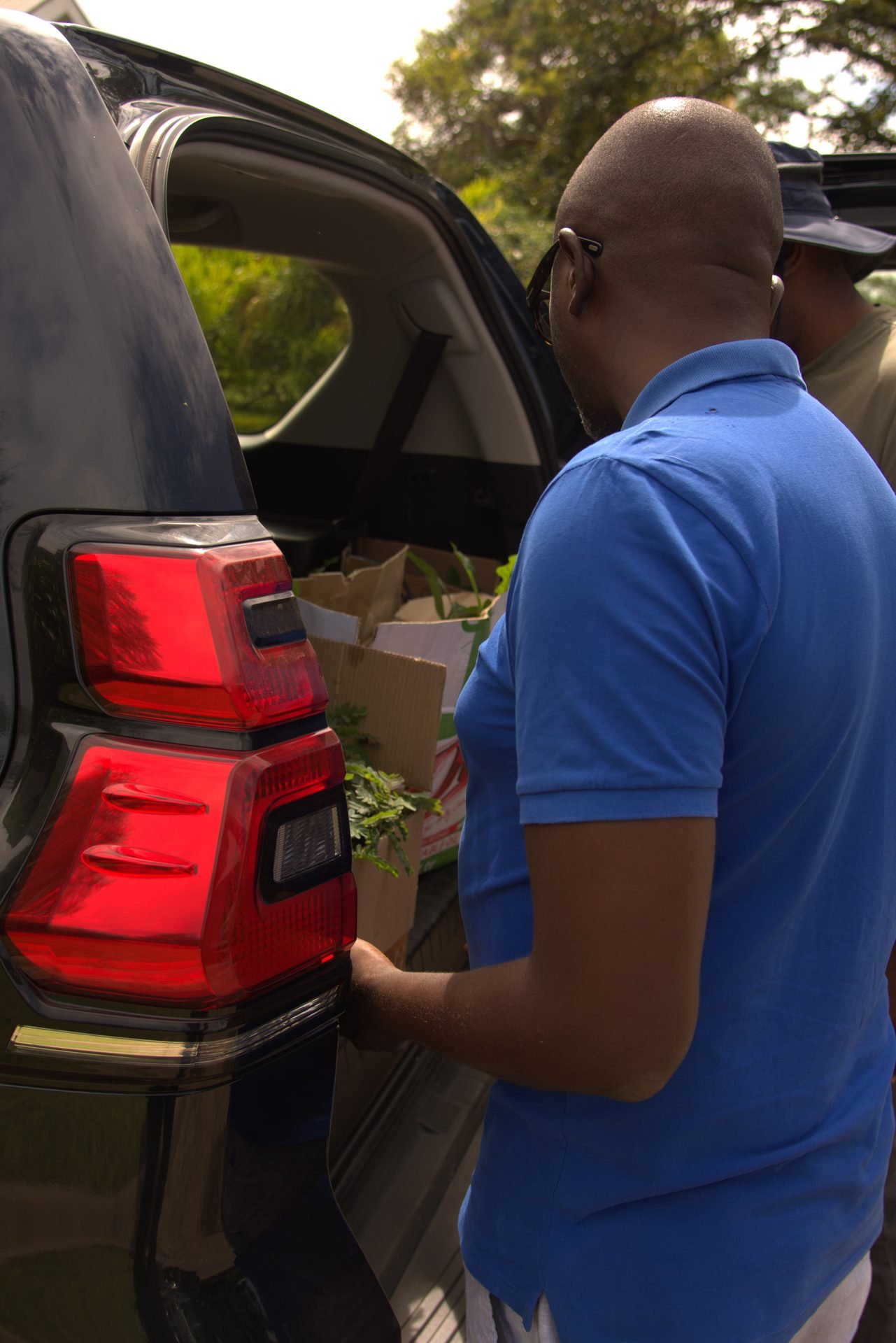 Transporting seedlings to Ndola — en route